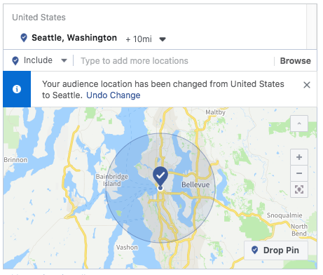 facebook ad set location targeting